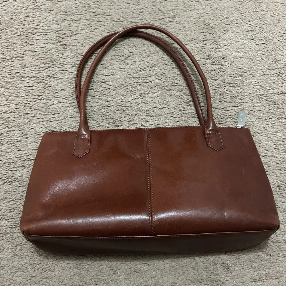 Vintage HOBO International Brown Leather Shoulder Bag